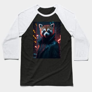 Red Panda Rain Rebel Baseball T-Shirt